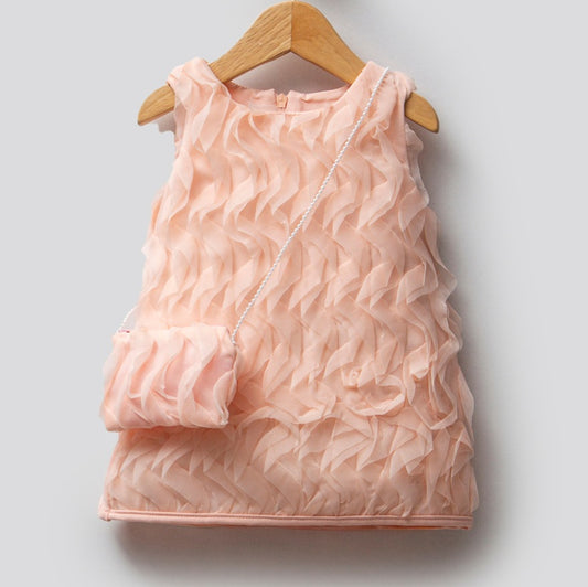 Peach Petal Charm – Baby Girl Dress