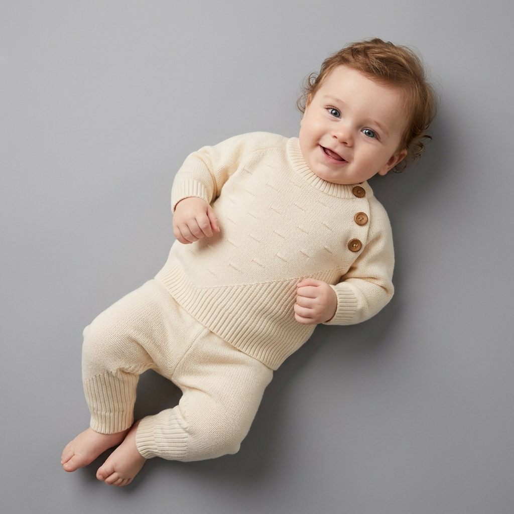 The Alexander 2-Piece Knit Sweater Set – Soft Cream