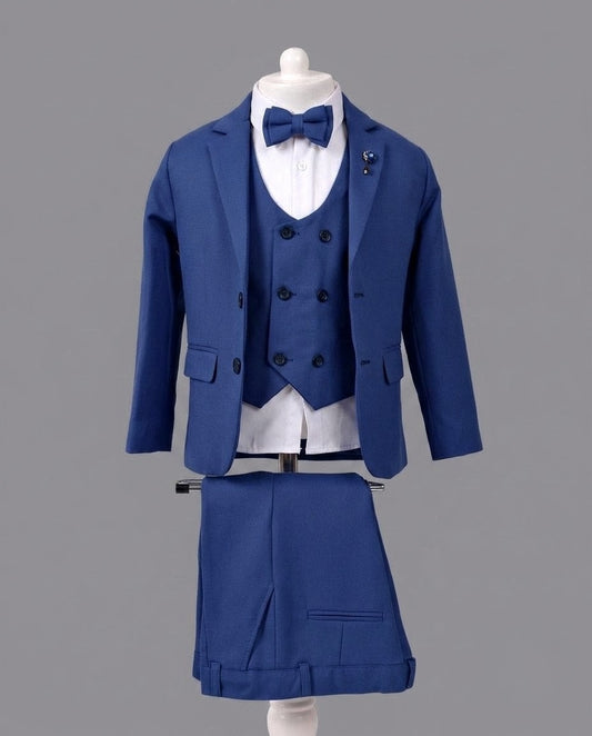 The Winston 5-Piece Formal Suit Set with Vest – Royal Blue
