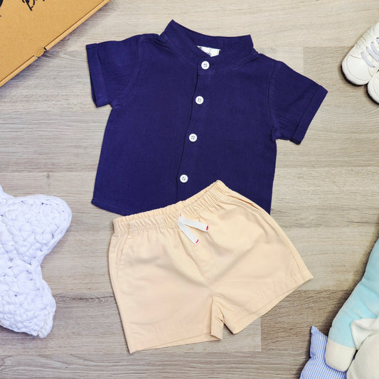 Casual Set Navy and Beige