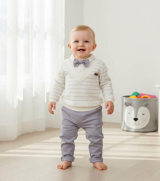 Gray & White Outing set