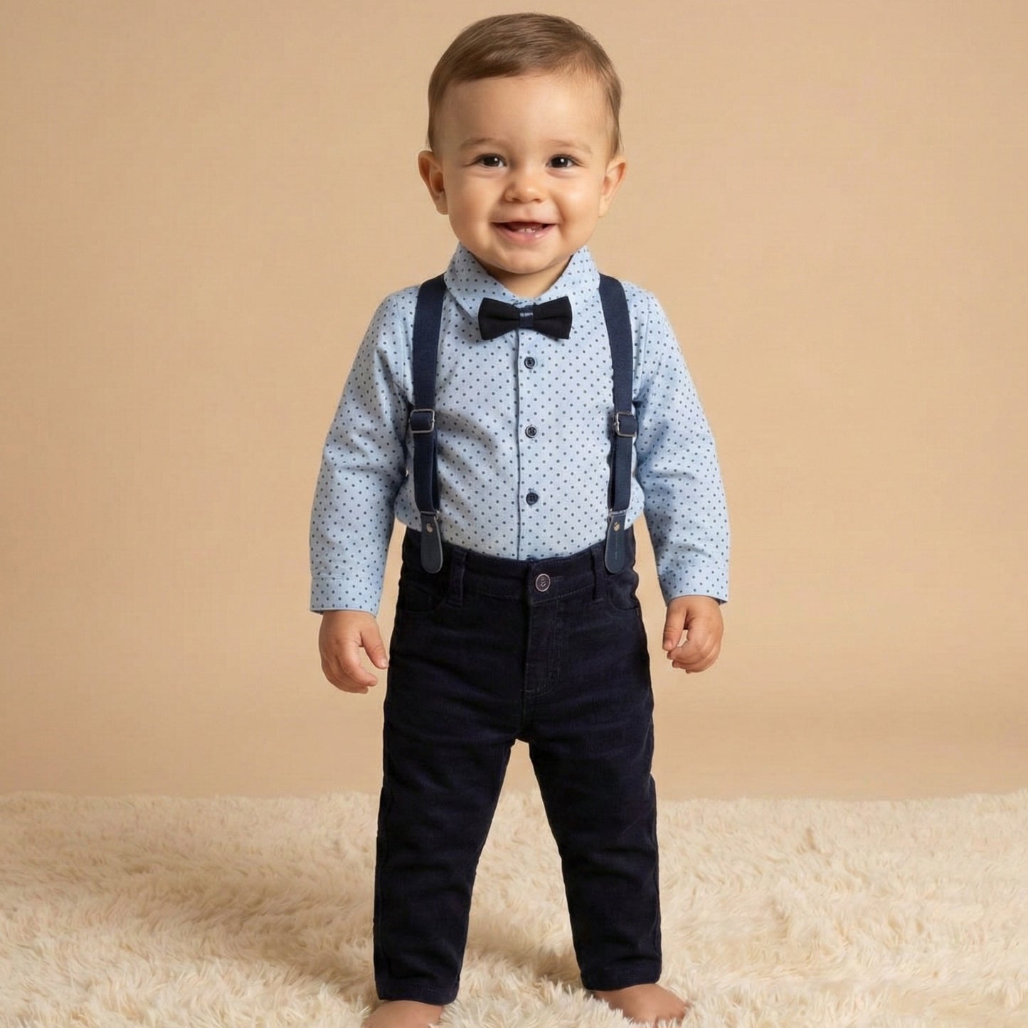 Baby Boy Formal Outfit Navy & Pointed Blue