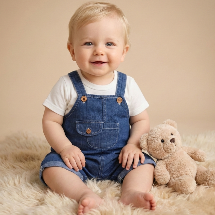 Classic Denim Charm – Baby Boy Outfit