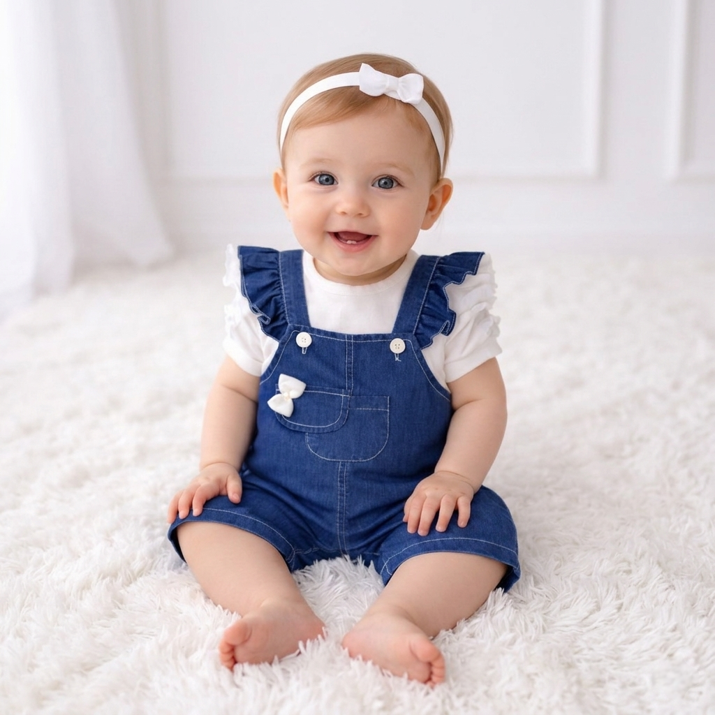 Bluebell Ruffles – Baby Girl Denim Set