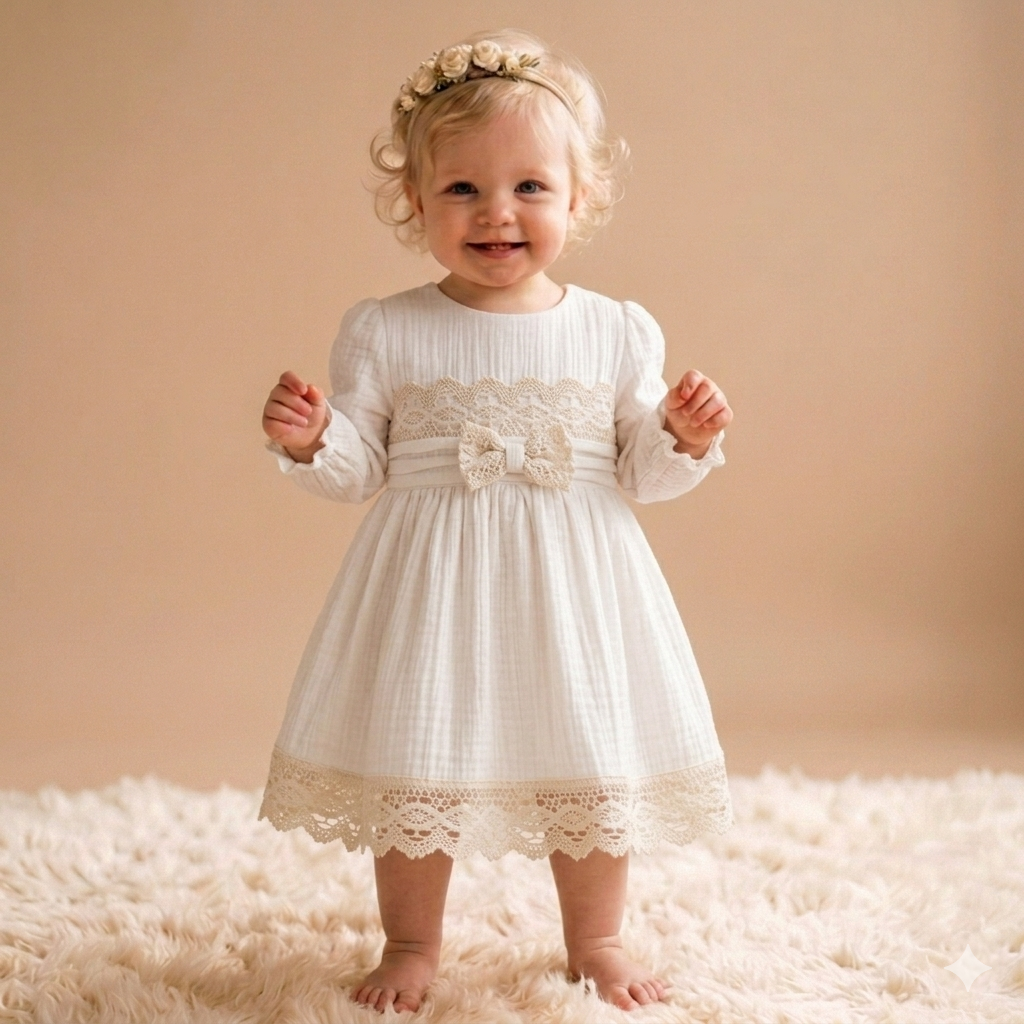 Ivory Lace Whisper – Baby Girl Dress