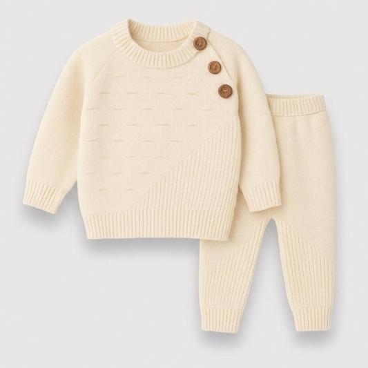 The Alexander 2-Piece Knit Sweater Set – Soft Cream