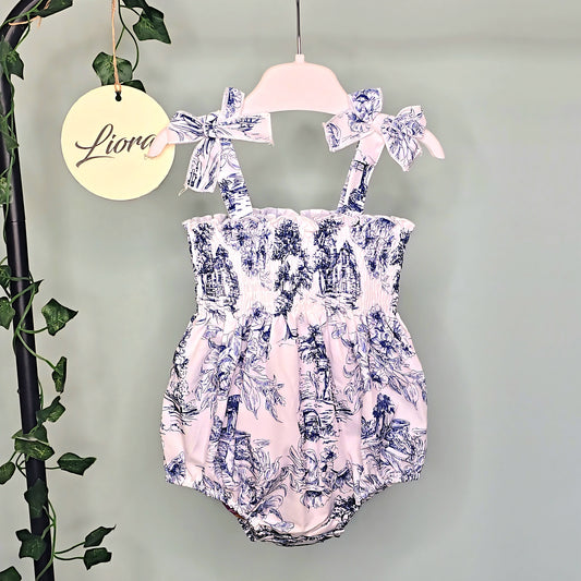 Blue and White Casual Dress