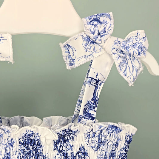 Blue and White Casual Dress