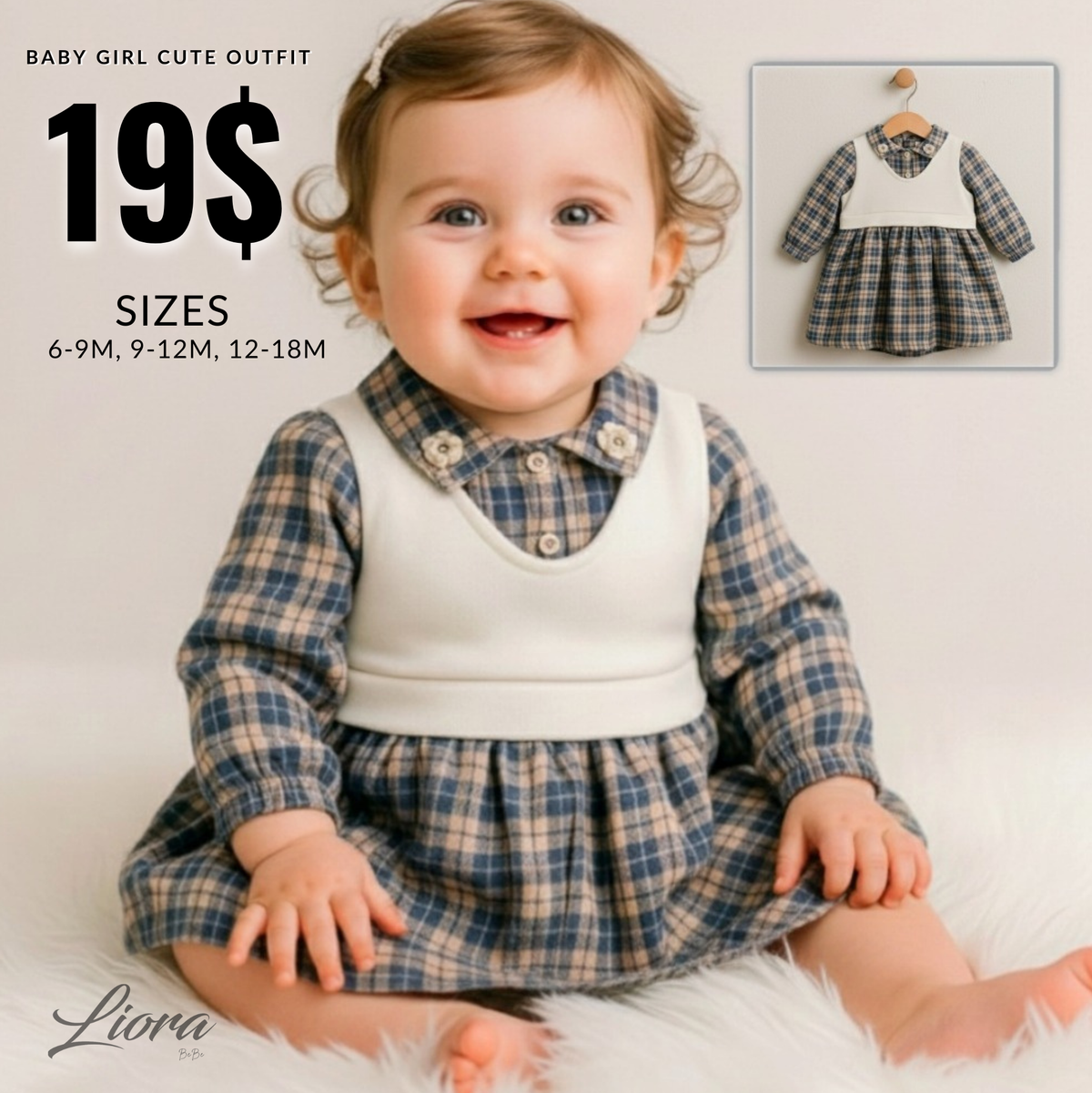 Plaid Layered Bodice Dress