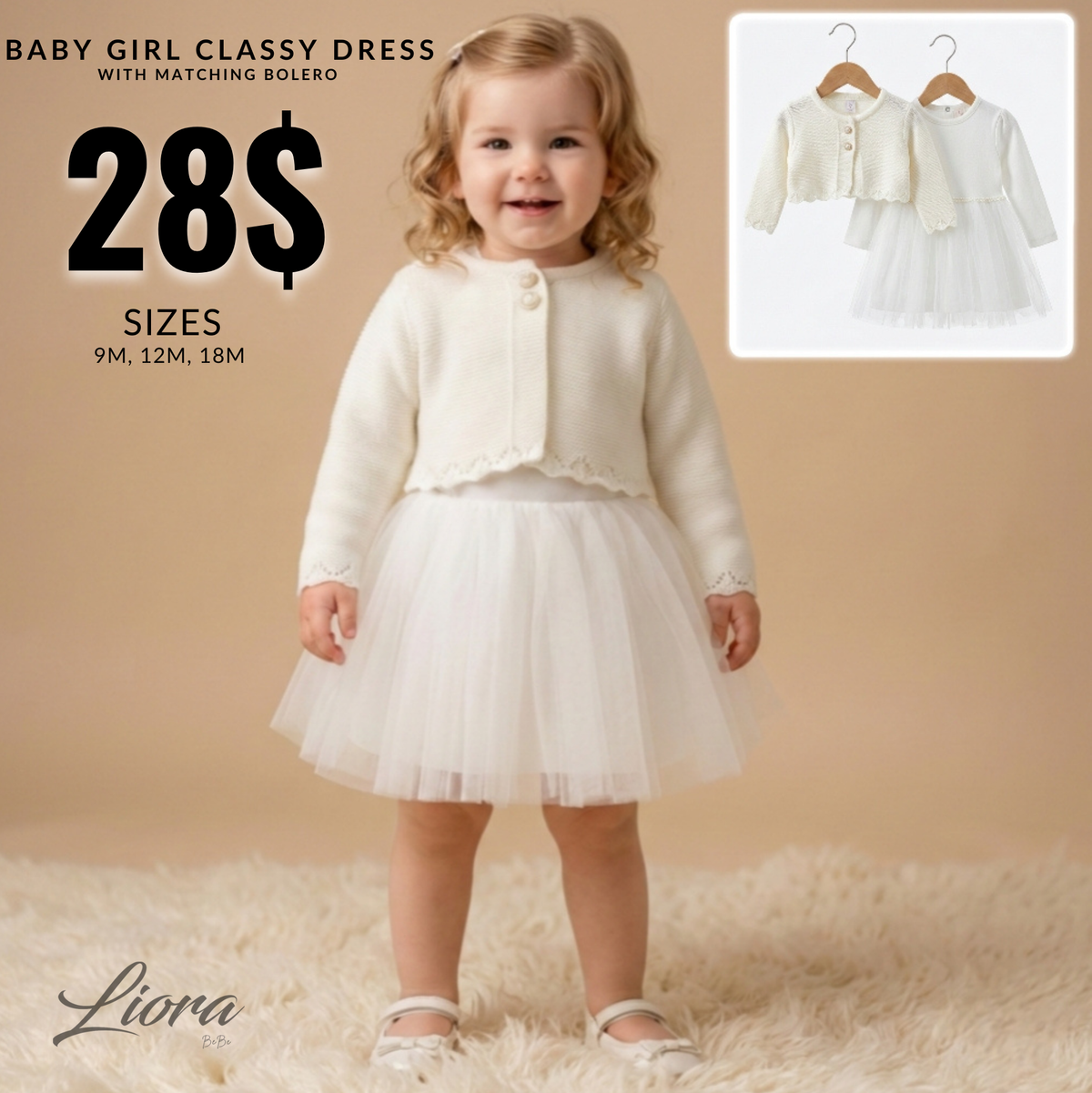 Pearl Elegance – Baby Girl Dress Set