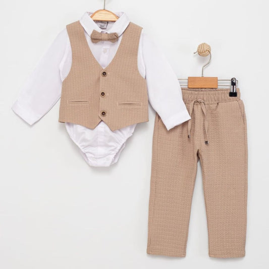 Beige Gentleman Style – Baby Boy Outfit