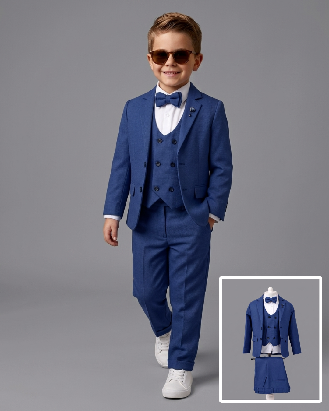 The Winston 5-Piece Formal Suit Set with Vest – Royal Blue