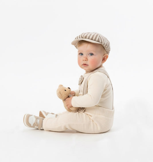 Vintage Suspenders Charm – Baby Boy Outfit