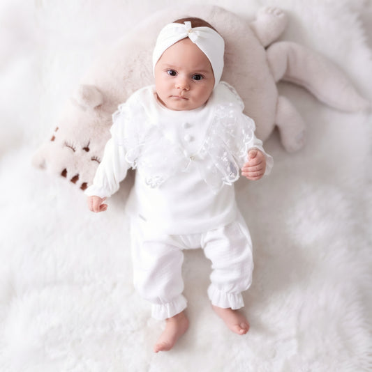 The White Quilted Baby Set
