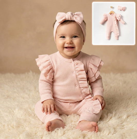 Pink Ruffle Baby Girl Outfit