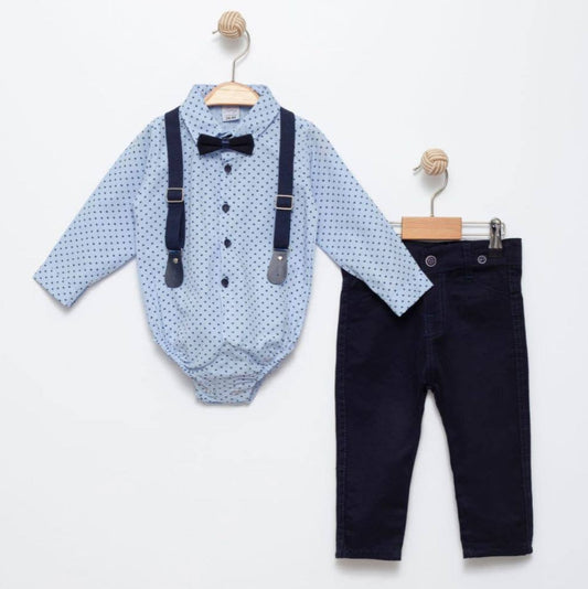 Baby Boy Formal Outfit Navy & Pointed Blue