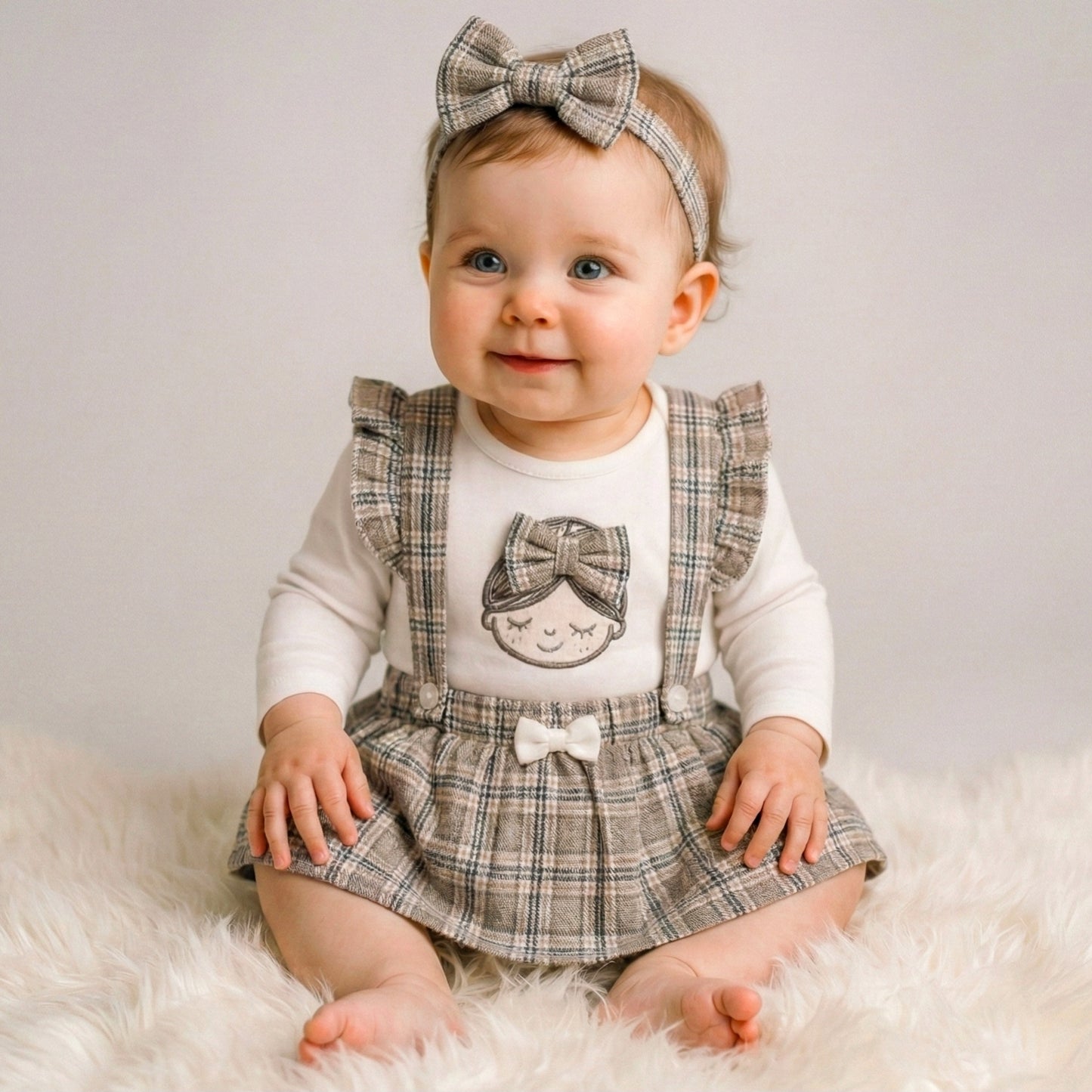 Plaid Ruffle Skirt Set