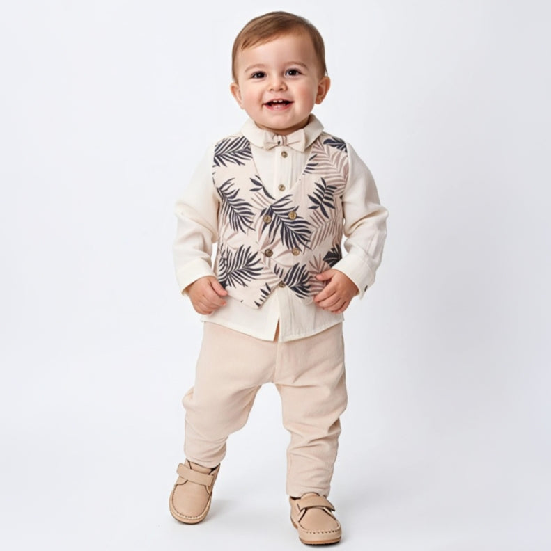 Tropical Vest & Bow Set