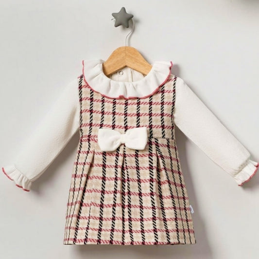 Plaid & Ruffle Bow Dress