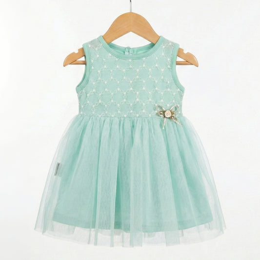 Mint Lace Whimsy – Baby Girl Dress