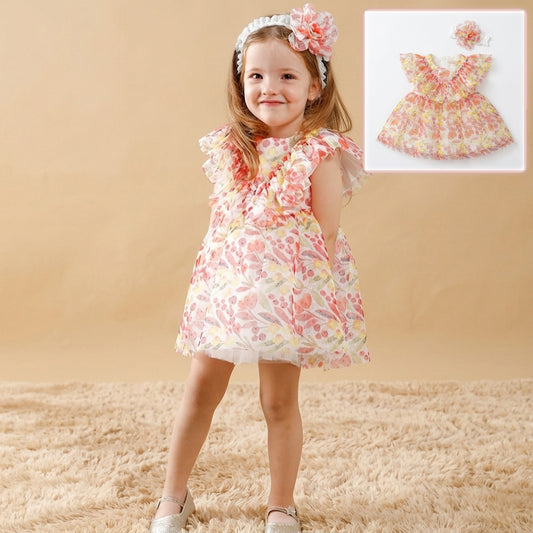 Peach Blossom Garden – Baby Girl Dress Set