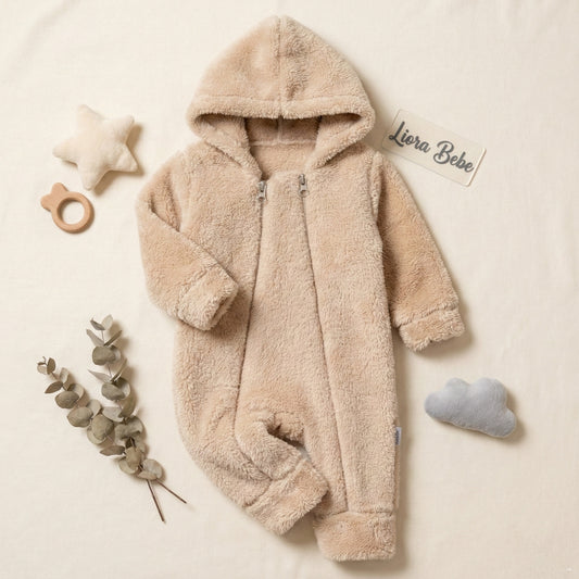 Baby Fleece Overall - Beige