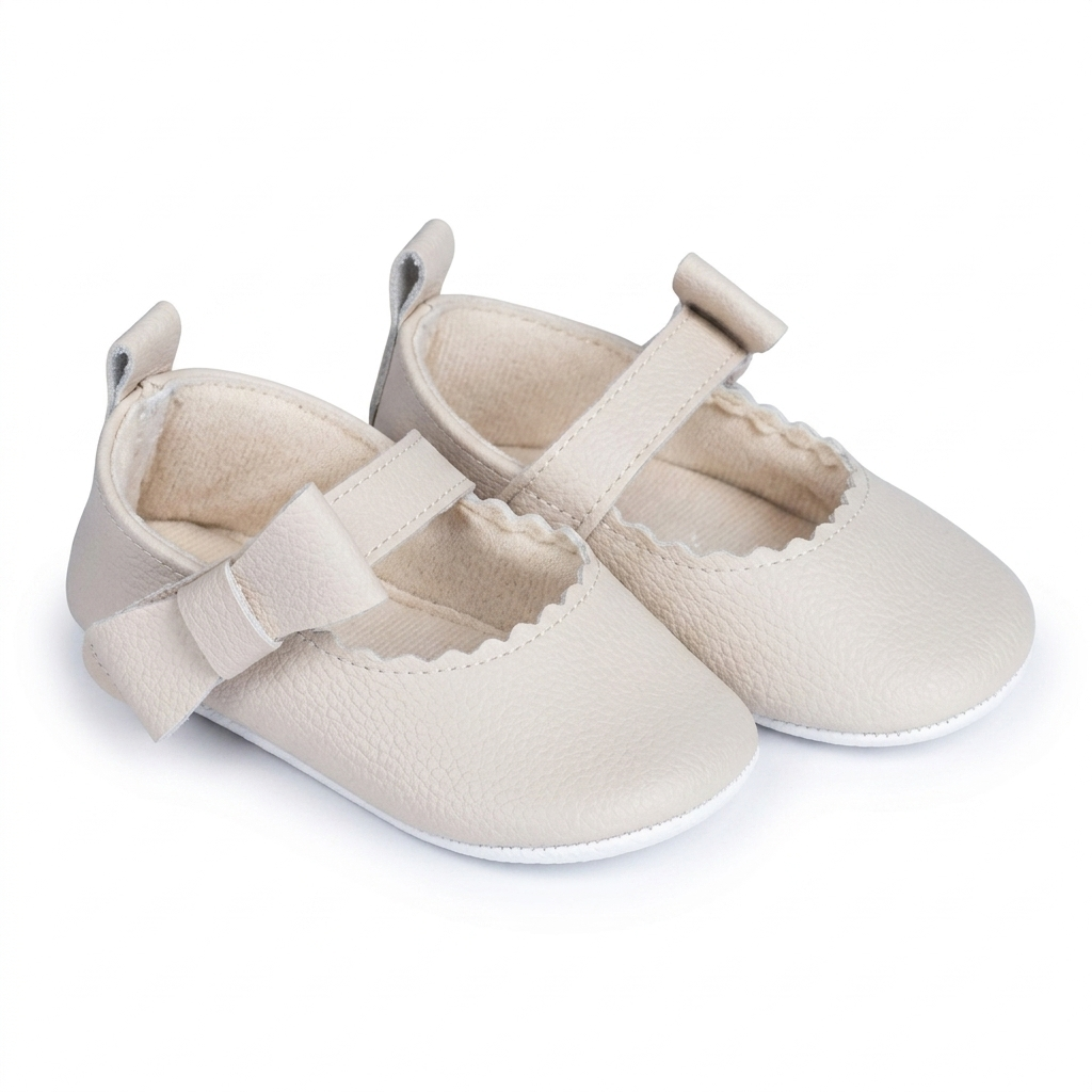 The Classic Bow Mary Jane – Beige
