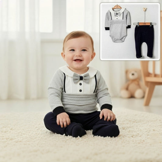 Baby Boys Formal Set - Gray