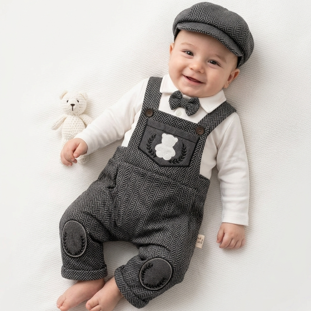 Herringbone Heritage – Baby Boy Outfit Set