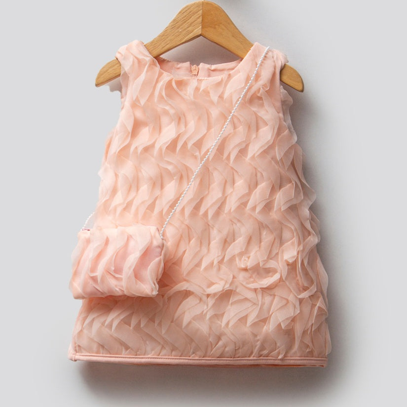 Peach Petal Charm – Baby Girl Dress
