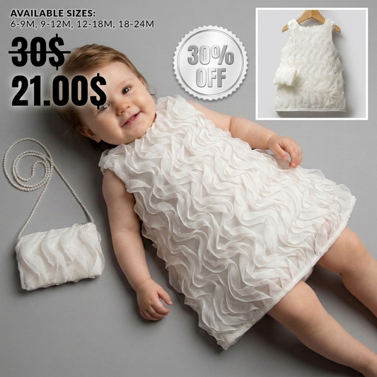 Feathered Grace – Baby Girl Dress Set