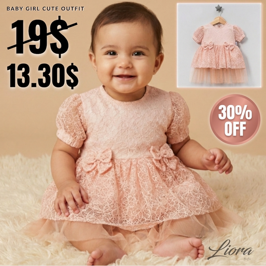 Pink Lace & Tulle Party Dress