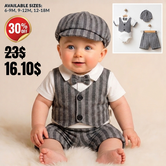 Gentleman Stripes – Baby Boy Outfit Set