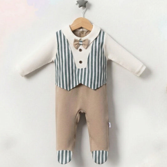 Striped Vest & Bow Tie Romper