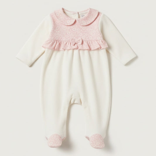 Pink Ruffle Footed Onesie