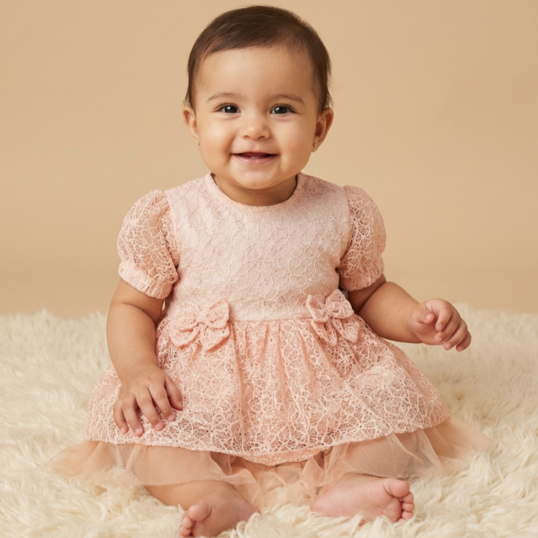 Pink Lace & Tulle Party Dress