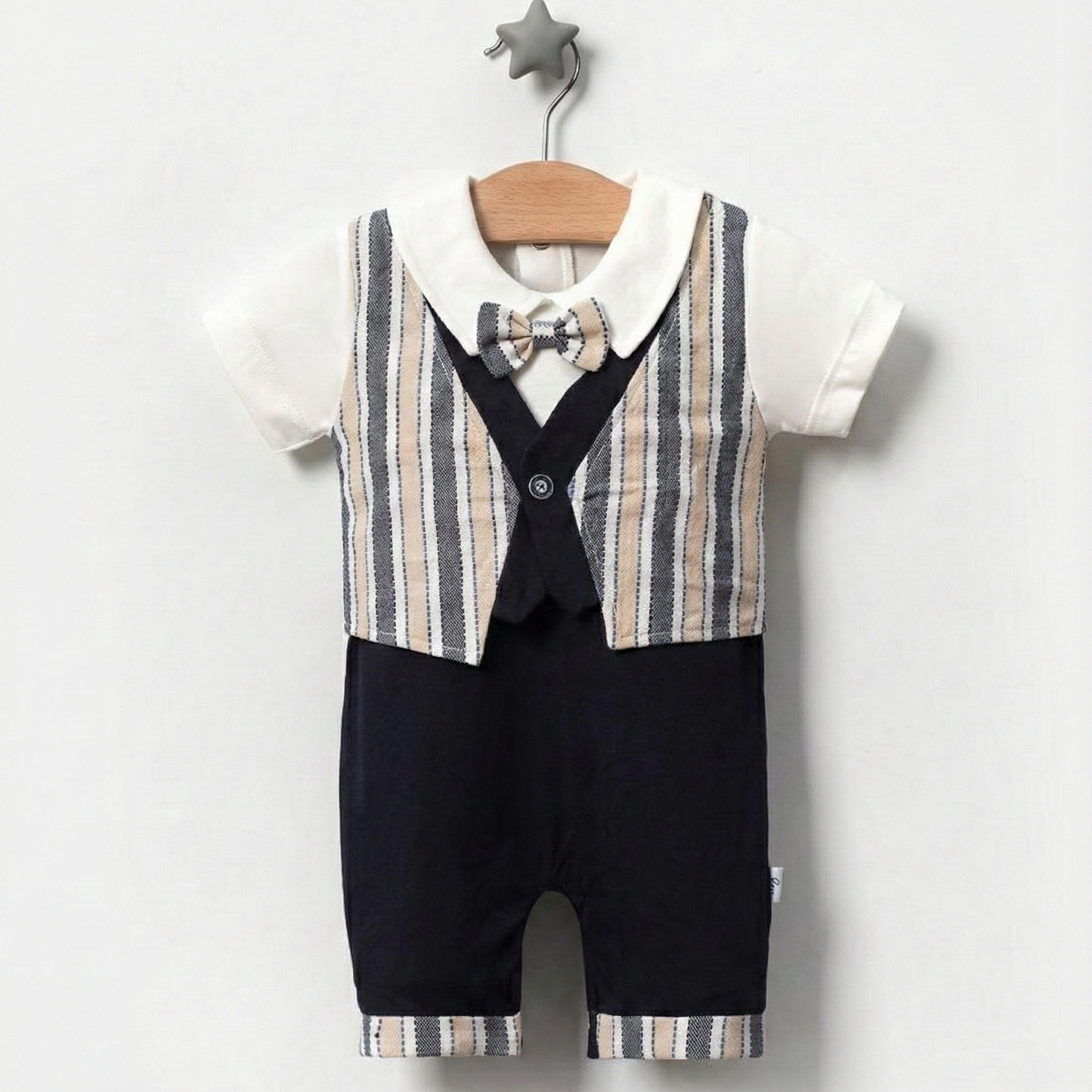 Striped Vest & Bow Tie Romper