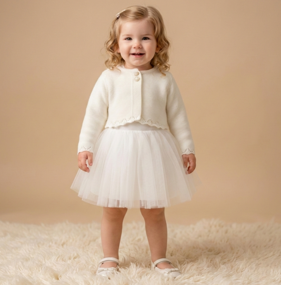 Pearl Elegance – Baby Girl Dress Set