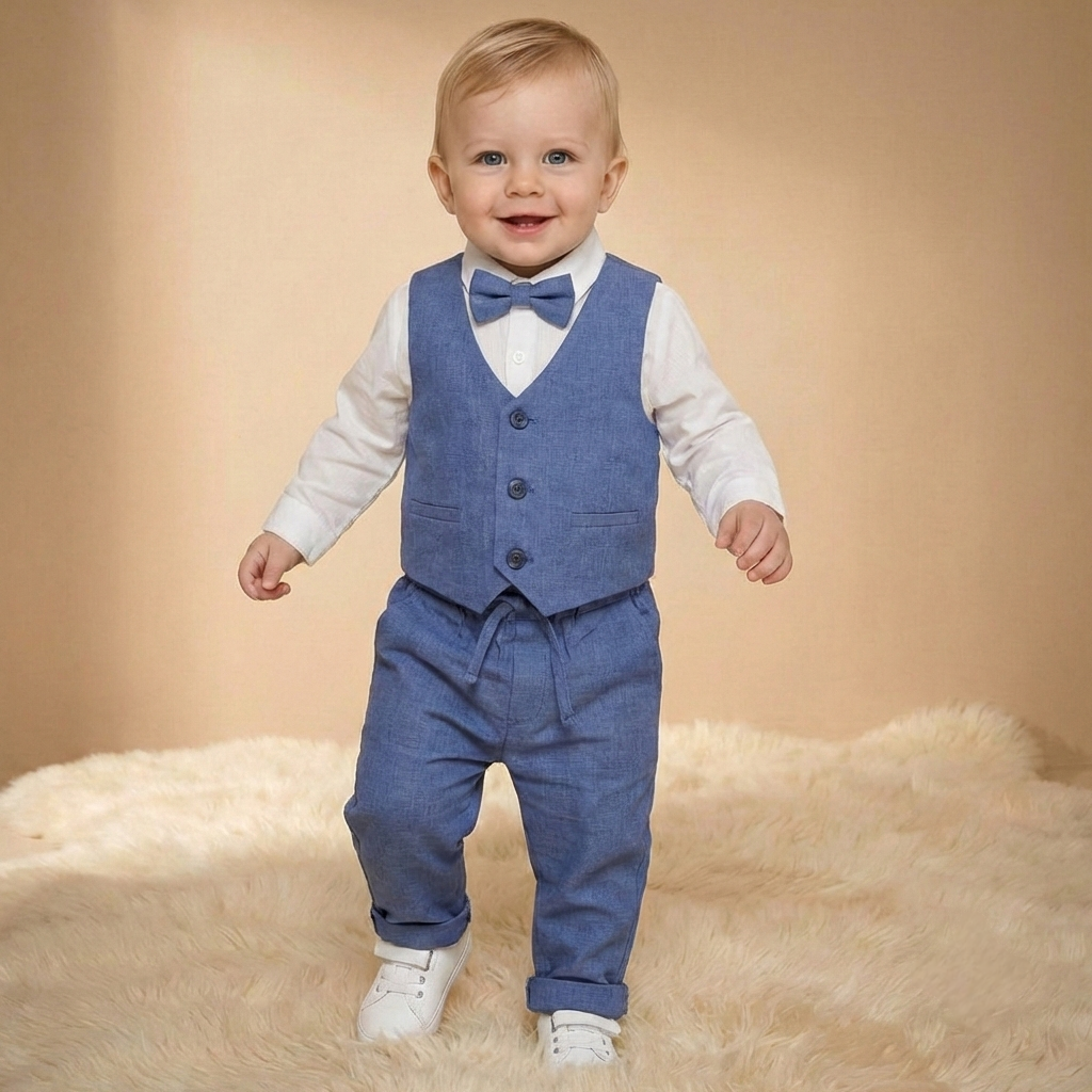 Blue Gentleman Style – Baby Boy Outfit