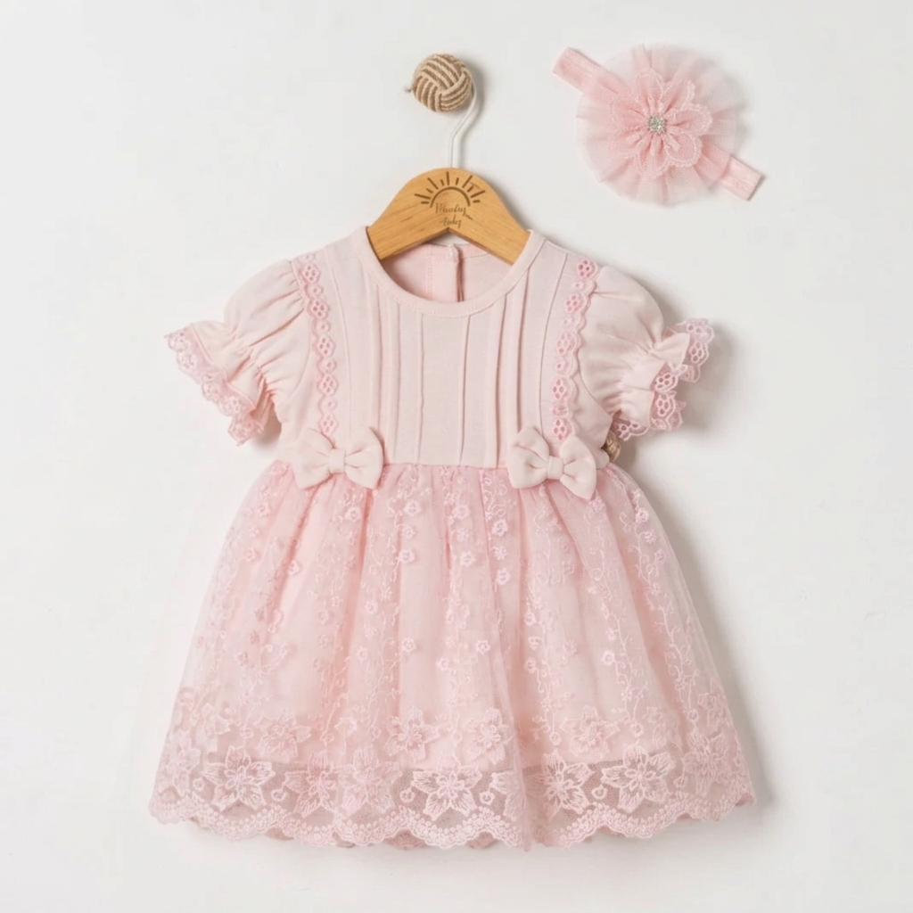 Petals & Bows – Pink Baby Ensemble