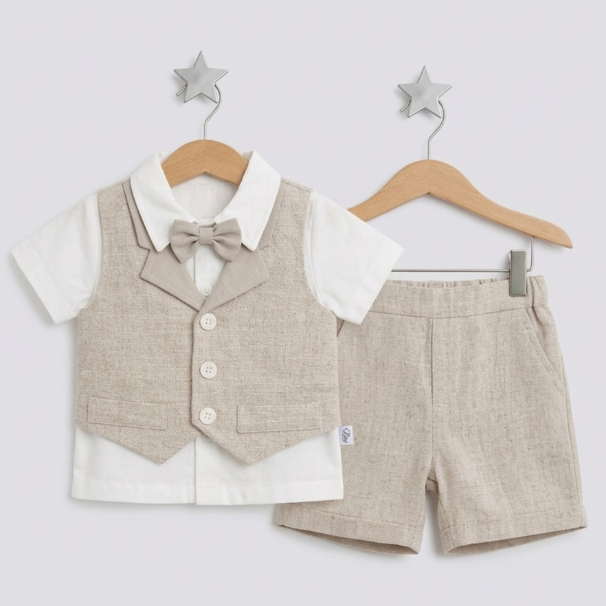 Golden Hour – Baby Boy Linen Outfit