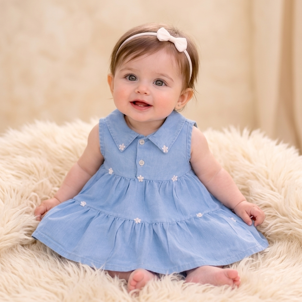 Sky Blossom – Baby Girl Summer Dress