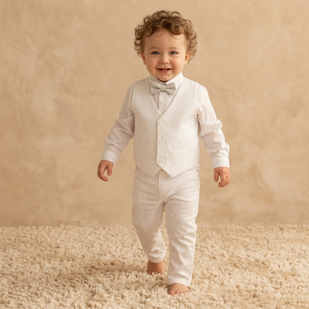 White Elegance – Baby Boy Suit Set