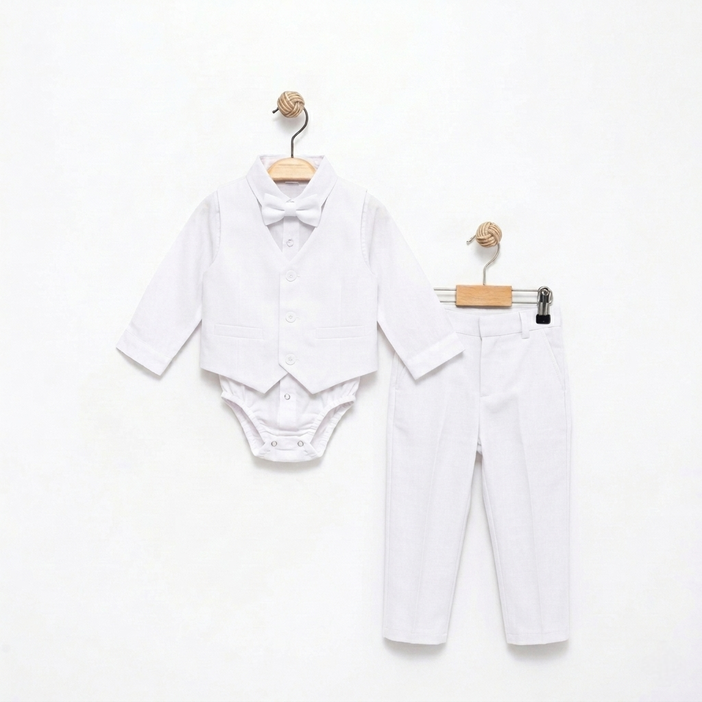 White Elegance – Baby Boy Suit Set