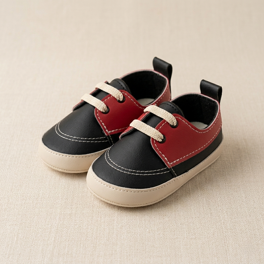 Black & Red Charm – Baby Sneakers