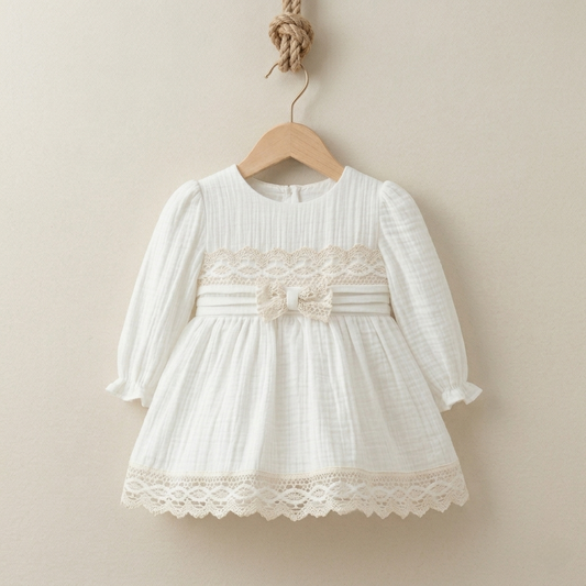 Ivory Lace Whisper – Baby Girl Dress