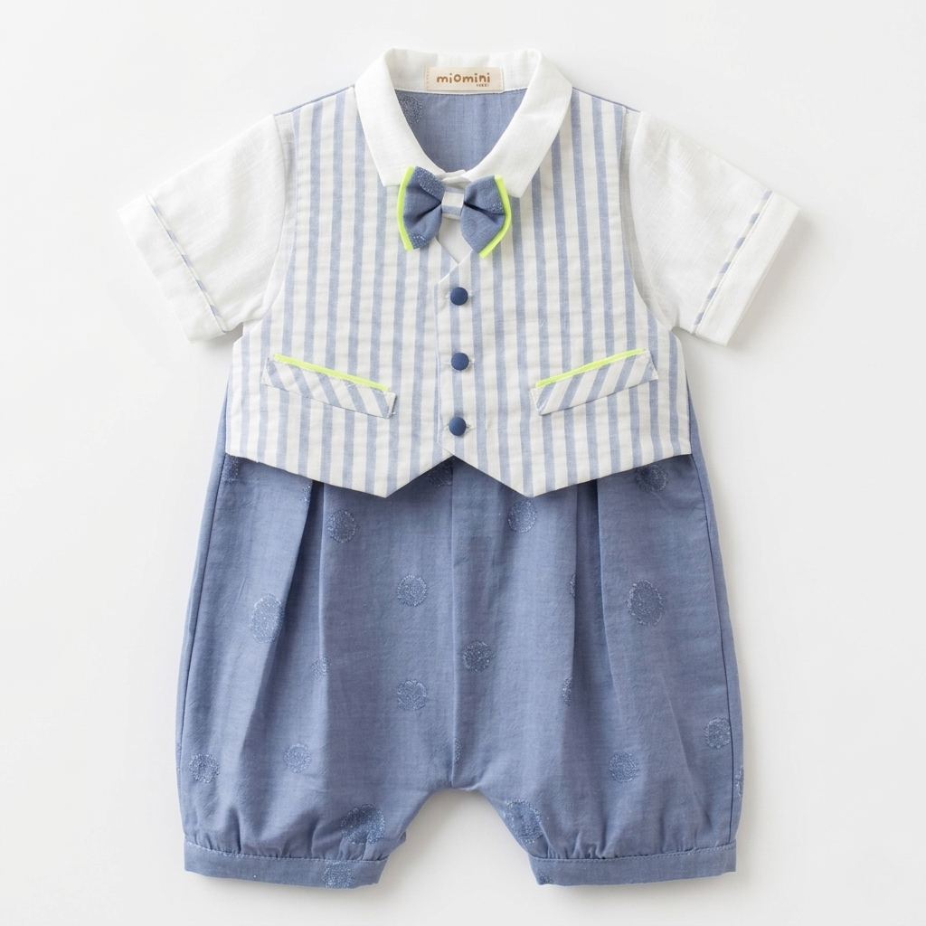 Azure Glow – Baby Boy Romper