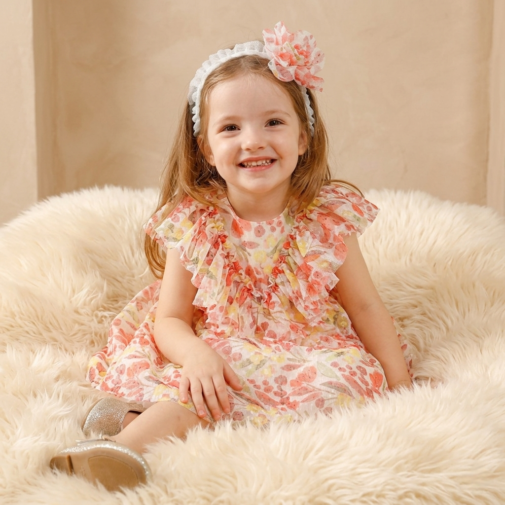 Peach Blossom Garden – Baby Girl Dress Set