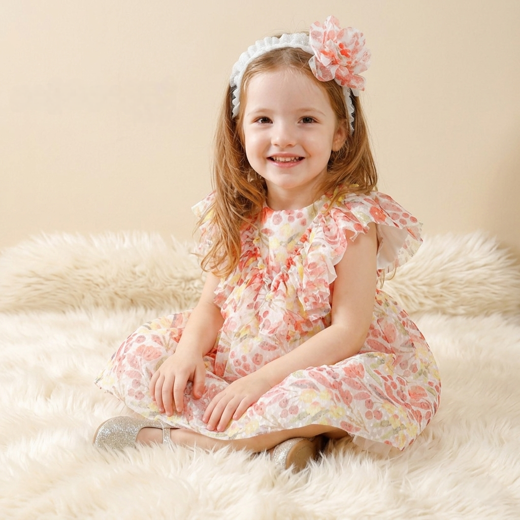Peach Blossom Garden – Baby Girl Dress Set