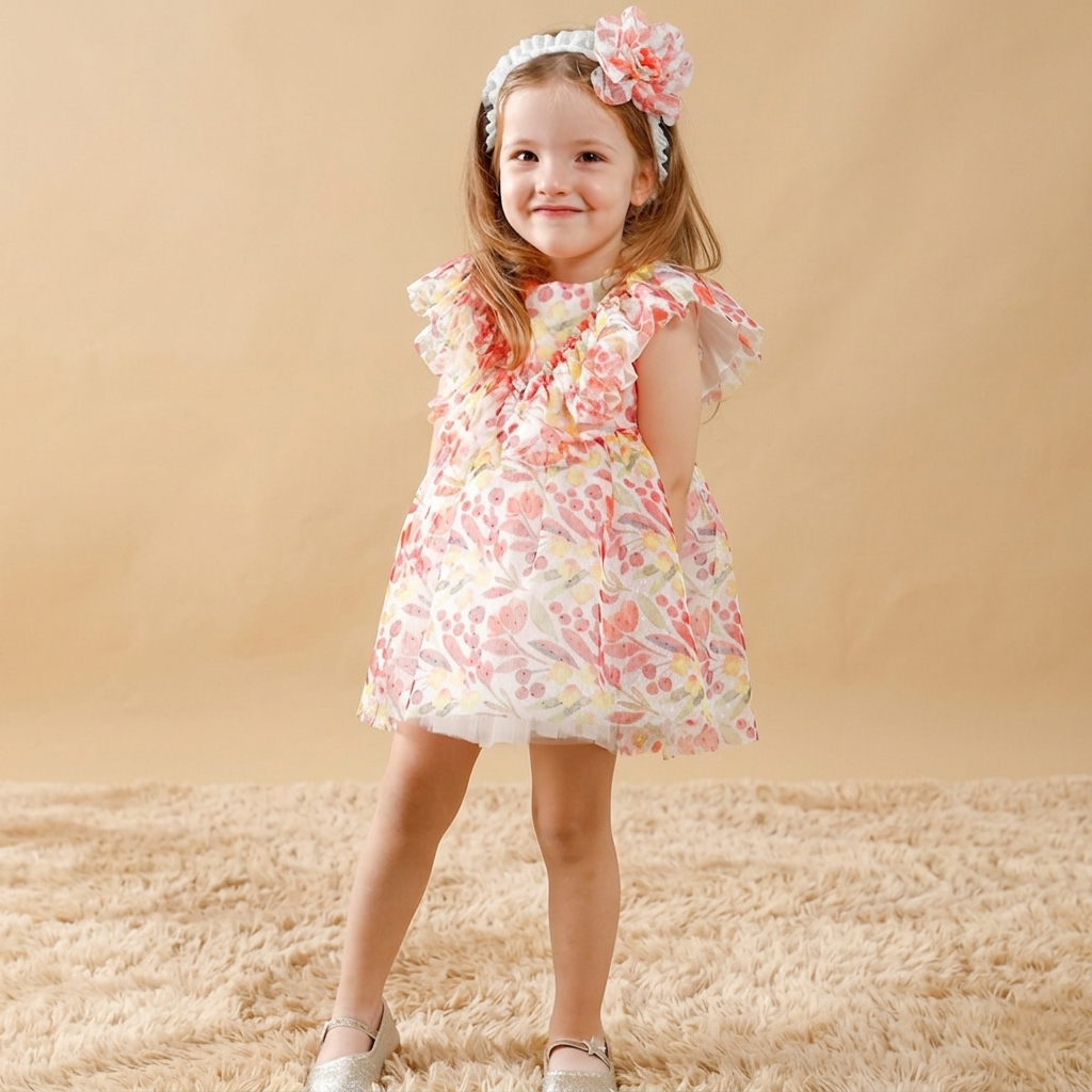 Peach Blossom Garden – Baby Girl Dress Set